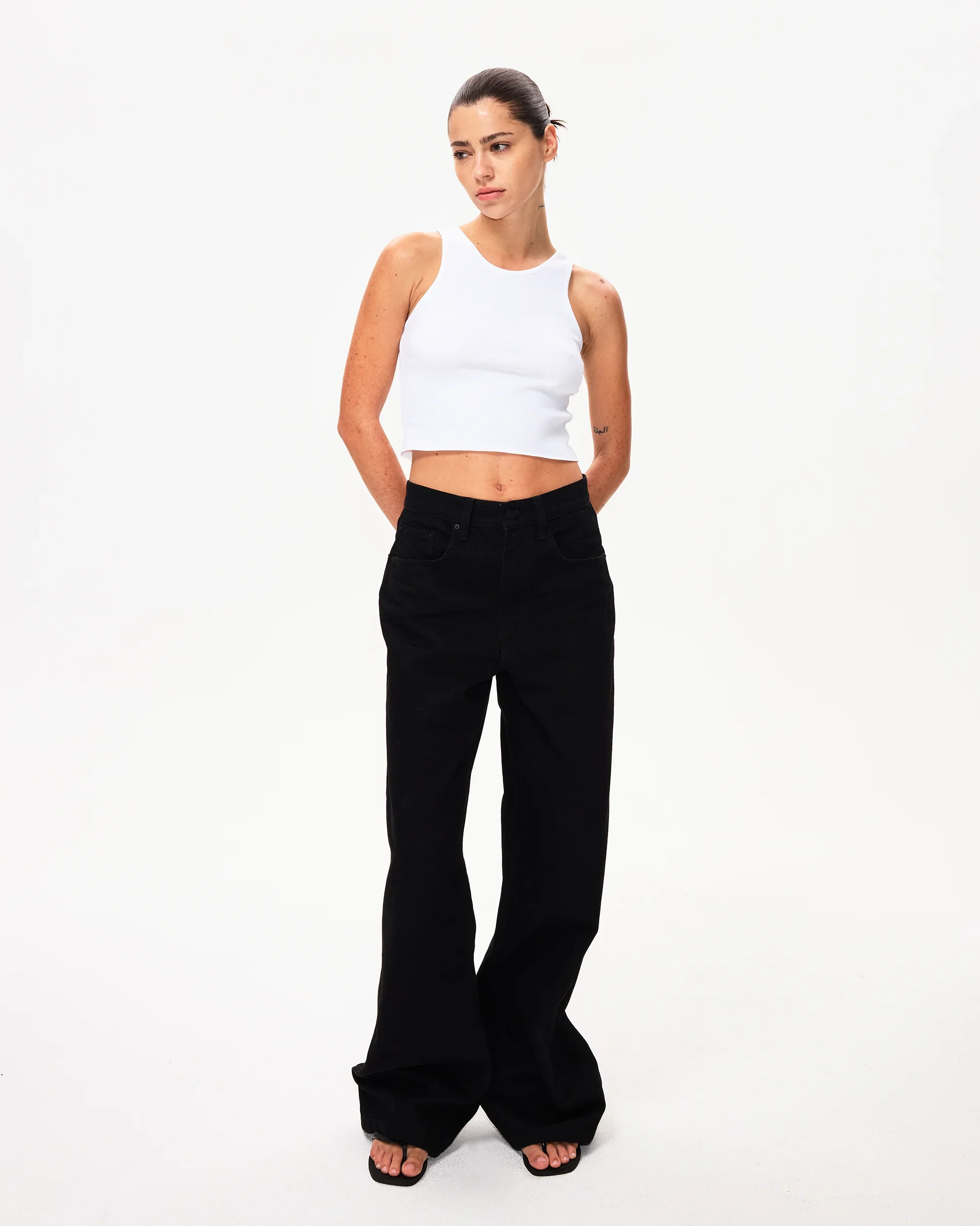 Classic Low Rise Denim | Black - Image 3