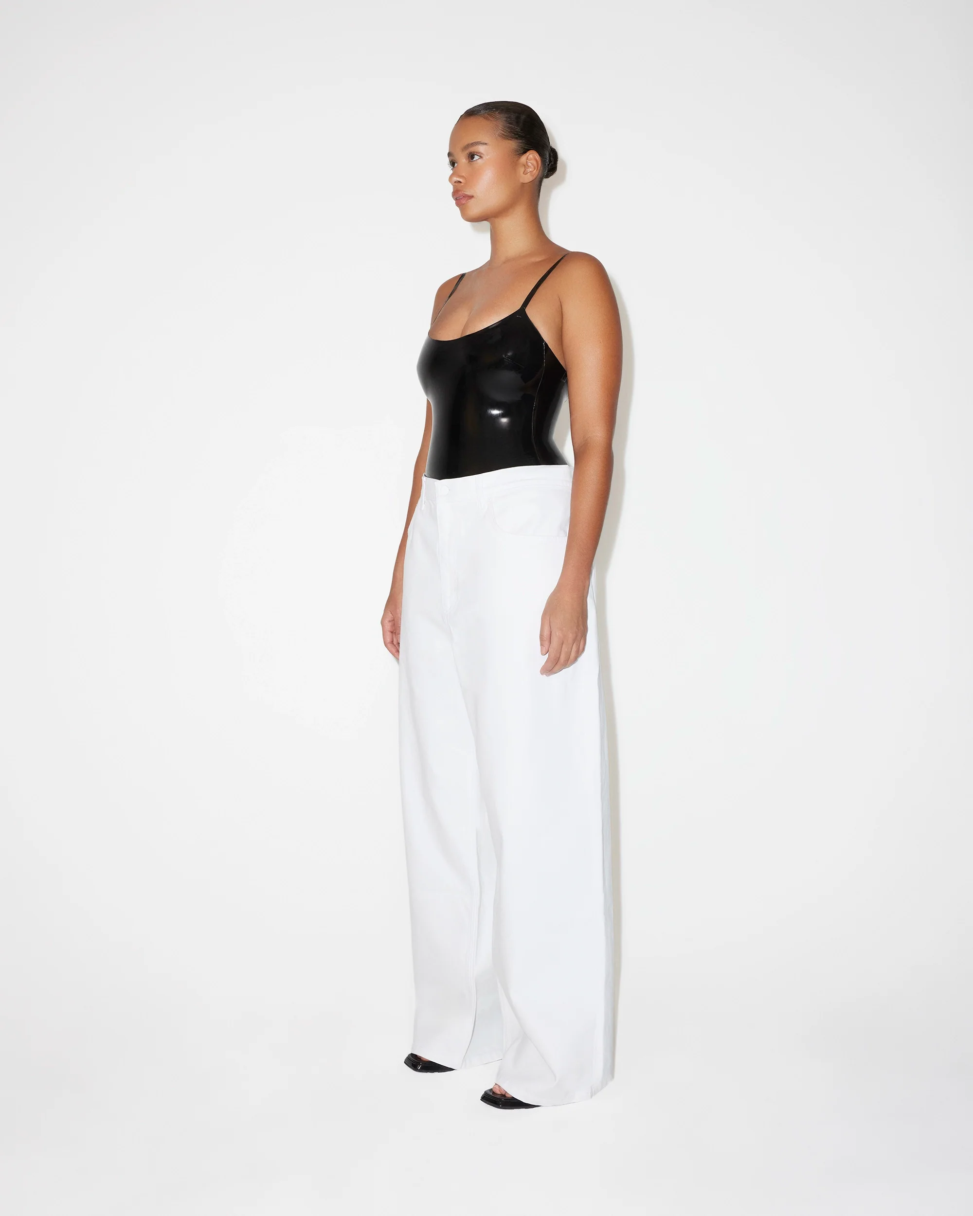 Classic Low Rise Denim | White - Image 8