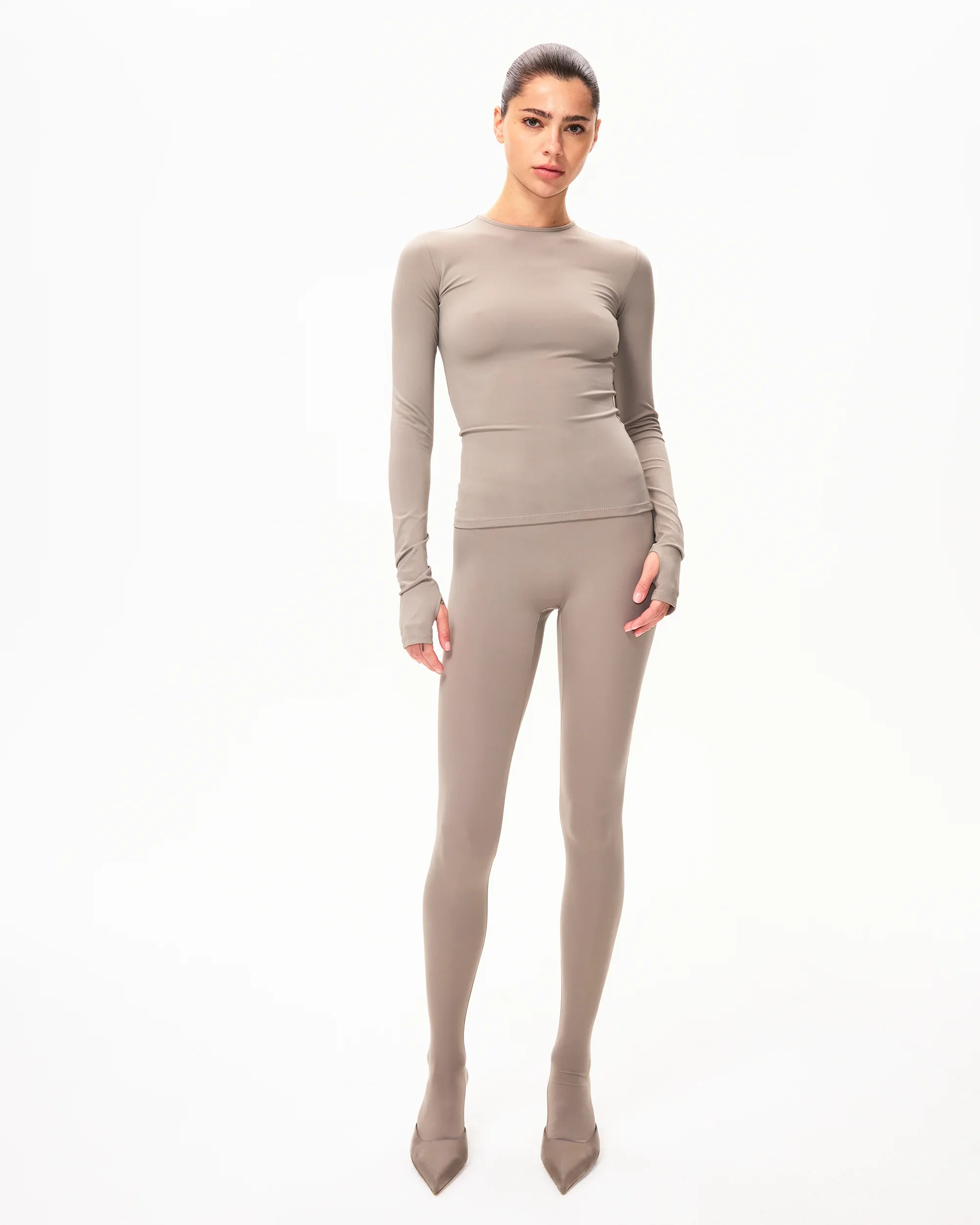 Footed Legging | Cement - Image 4