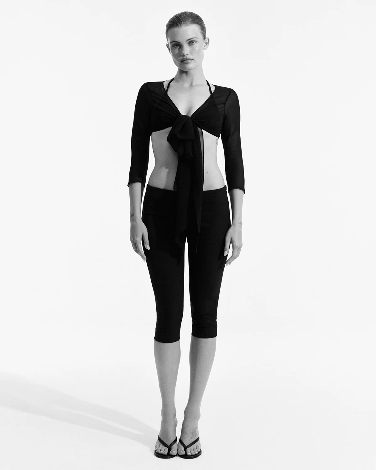 June Silk Tie Top | Black - Image 4