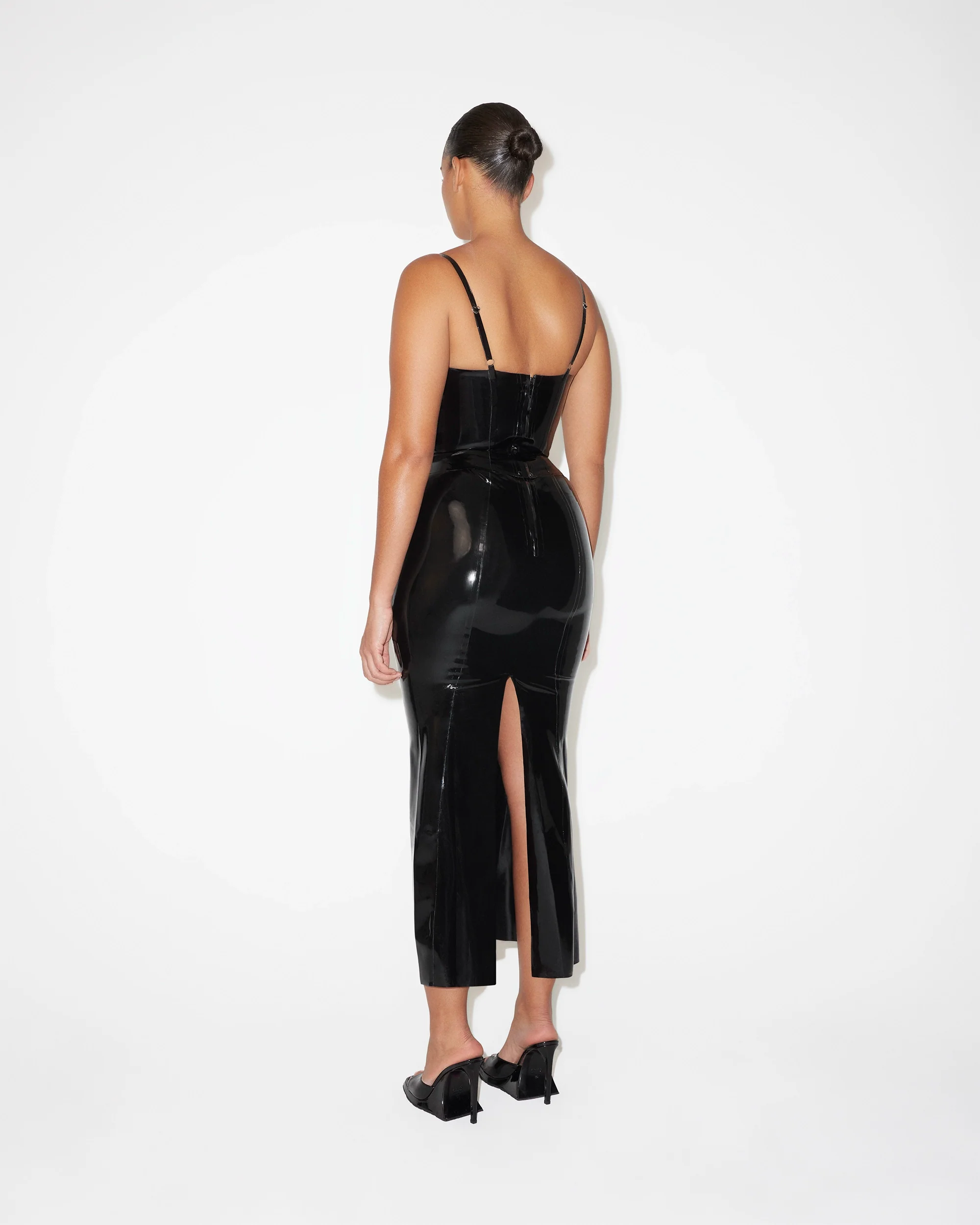 Latex Maxi Skirt | Black - Image 5