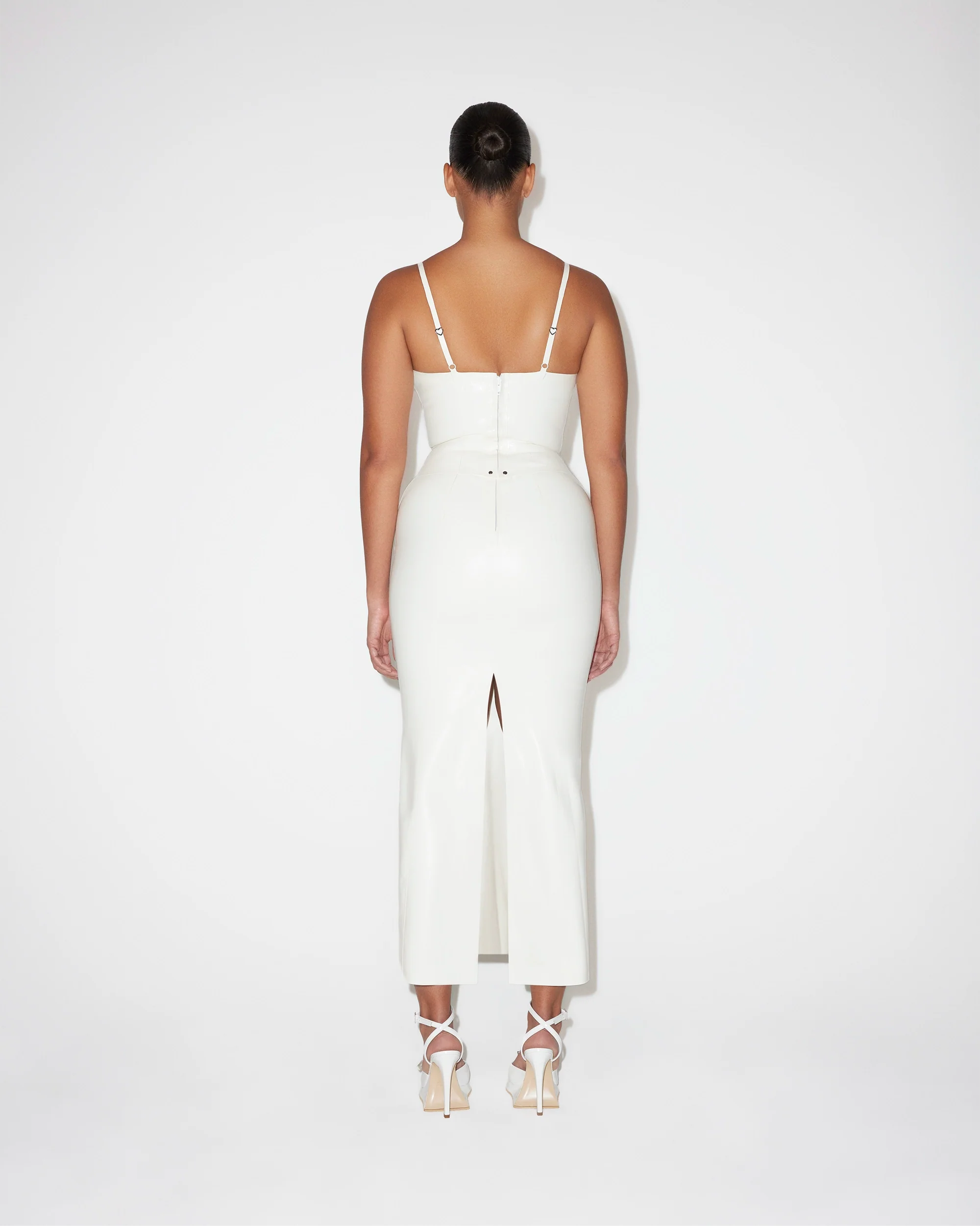 Latex Maxi Skirt | Bone - Image 6