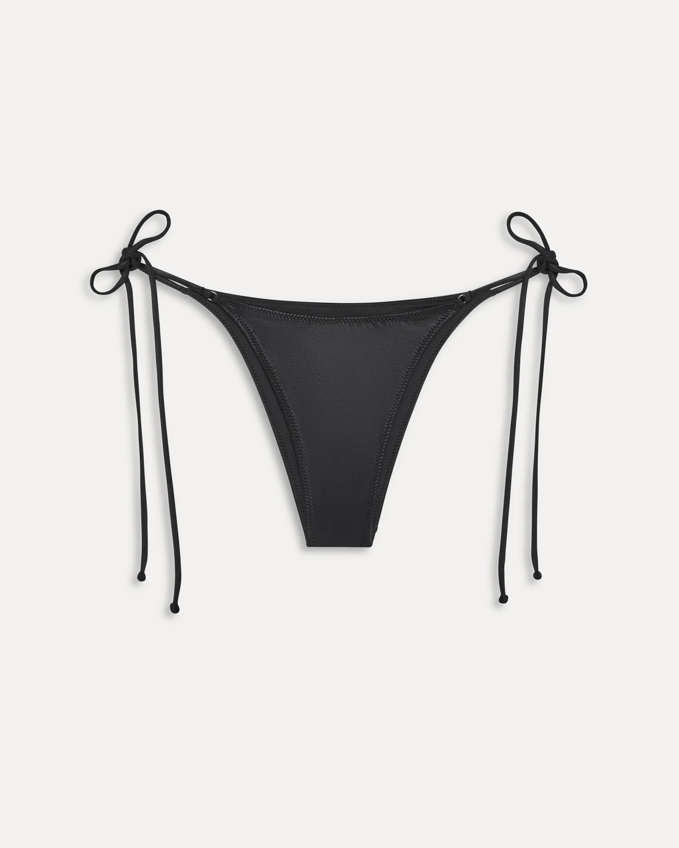 Mackenzie Metallic String Bikini Bottom | Black Chrome - Image 4
