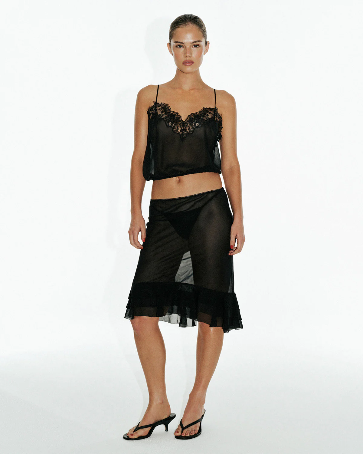Paloma Silk Cami | Black - Image 4