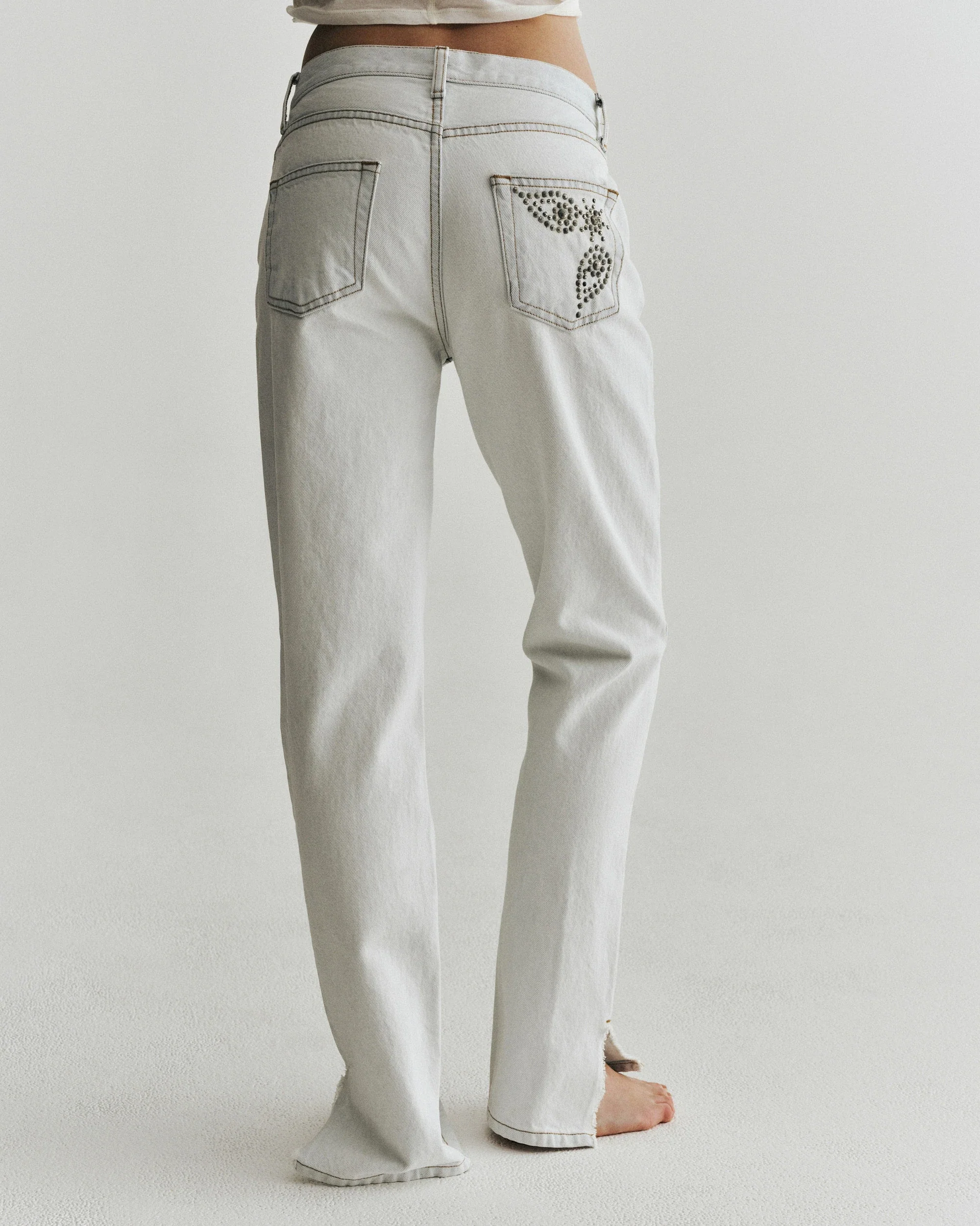 Sunset Studded Mid-Rise Jean | Cloud - Image 4